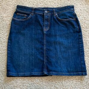 Garnet Hill Denim Pencil Skirt